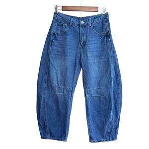 NWOT FLVSUN S Mid Rise Denim Capri Crop Pants 23.5 Inseam